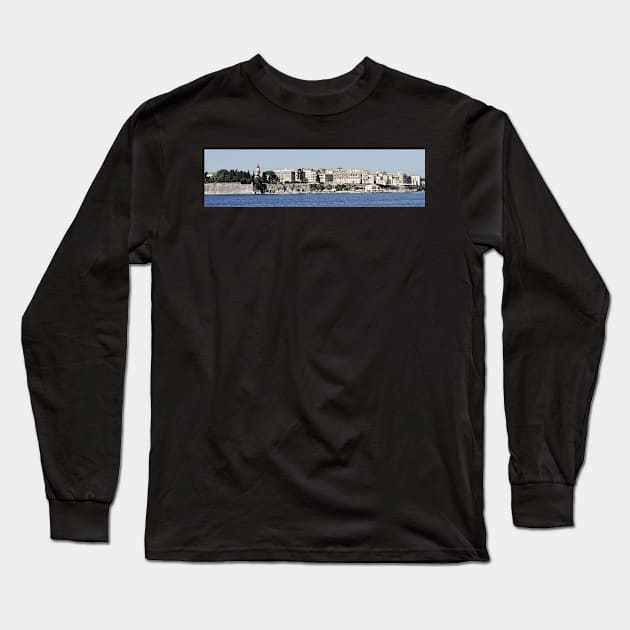 A View of Corfu Town, Greece Long Sleeve T-Shirt by golan22may